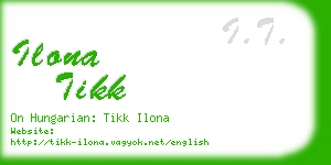 ilona tikk business card